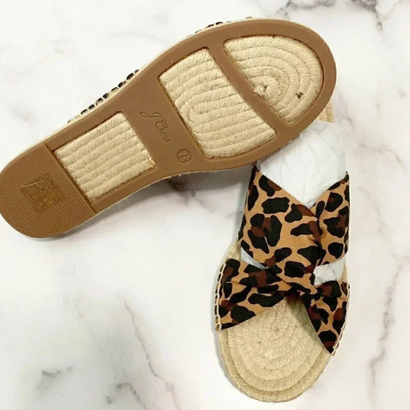 J. Crew Twisted-Knot Espadrille Sandals in Leopard - Picture 6 of 7